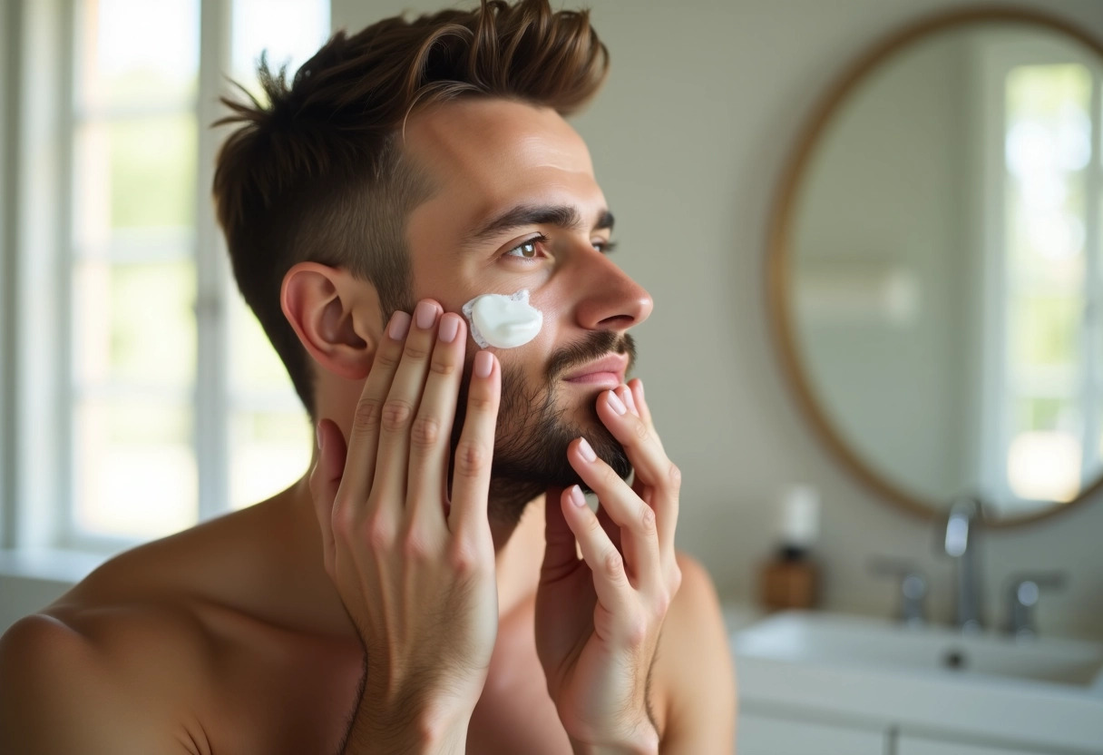 routine quotidienne  crème pour le visage  homme